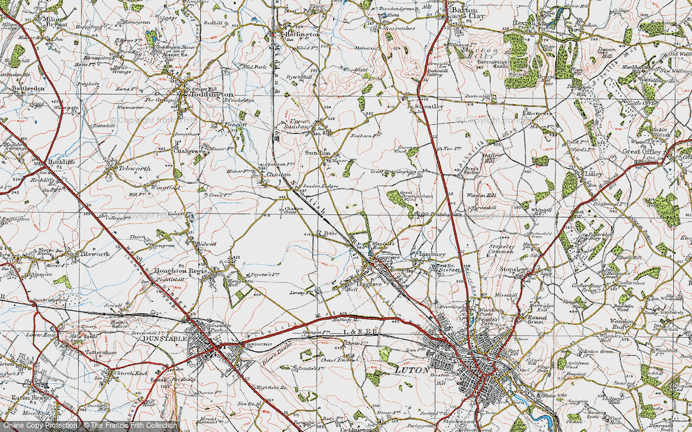 Old Map of Sundon Park, 1920 in 1920