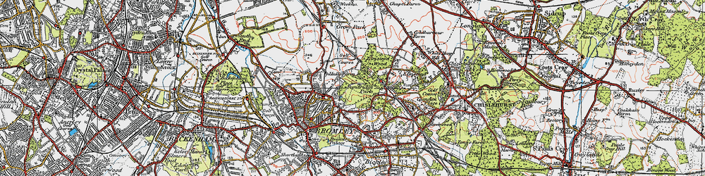Old map of Sundridge in 1920