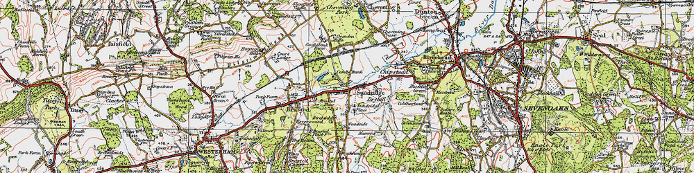 Old map of Sundridge in 1920