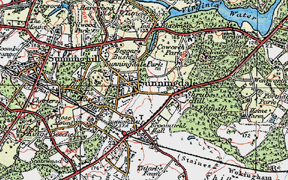 Old map of Sunningdale in 1920