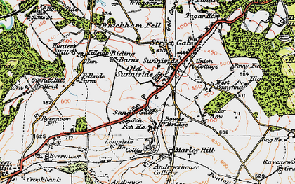 Old map of Sunniside in 1925