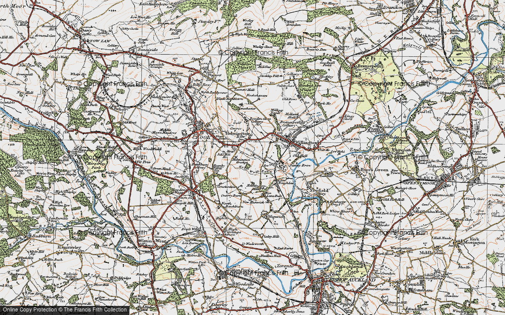 Old Map of Historic Map covering Annapoorna in 1925