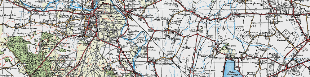 Old map of Sunnymeads in 1920