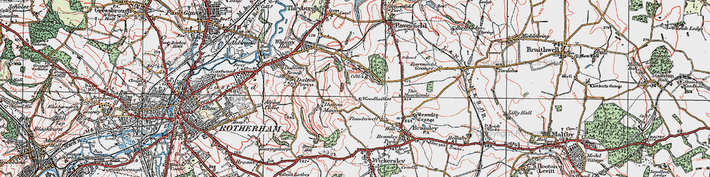 Old map of Flanderwell in 1923