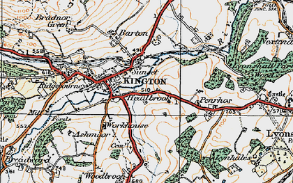 Old map of Sunset in 1920