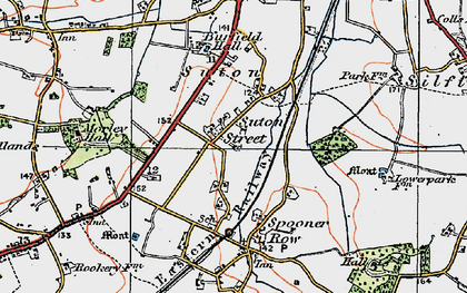 Old map of Suton in 1921