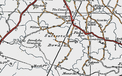 Old map of Sutterton Dowdyke in 1922