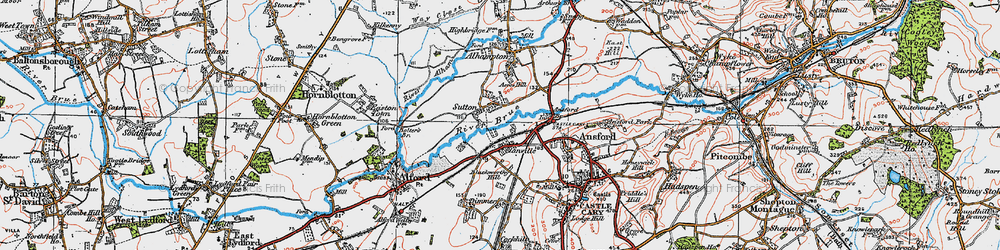 Old map of Sutton in 1919