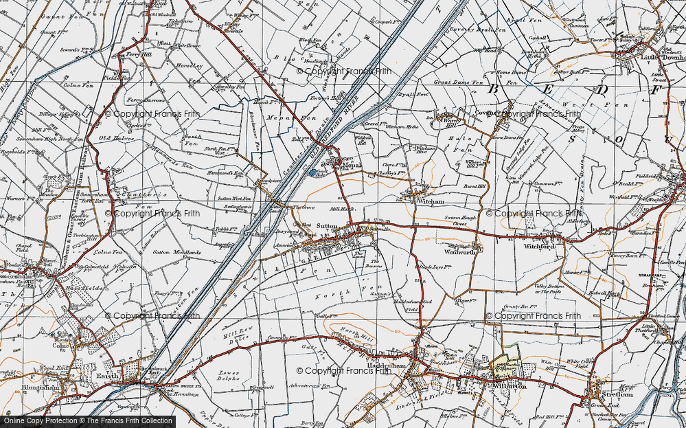 Old Map of Sutton, 1920 in 1920