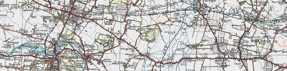 Old map of Sutton in 1920