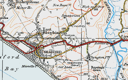 Old map of Sutton in 1920