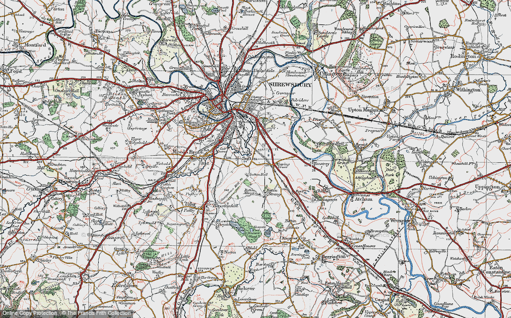 Old Map of Sutton, 1921 in 1921