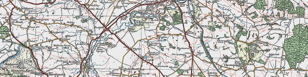 Old map of Brownhill Wood in 1921