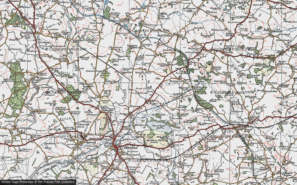 Old Map of Sutton, 1921 in 1921