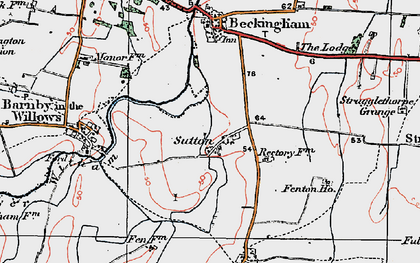 Old map of Sutton in 1921