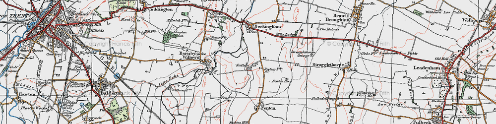 Old map of Sutton in 1921