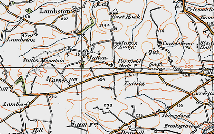 Old map of Sutton in 1922