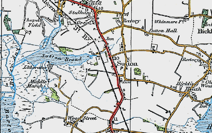 Old map of Sutton in 1922