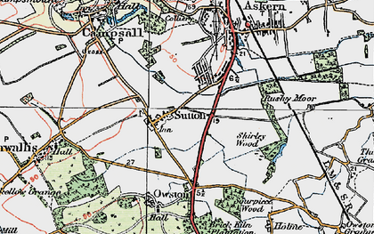 Old map of Sutton in 1923