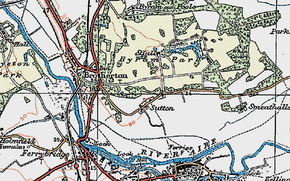 Old map of Sutton in 1924