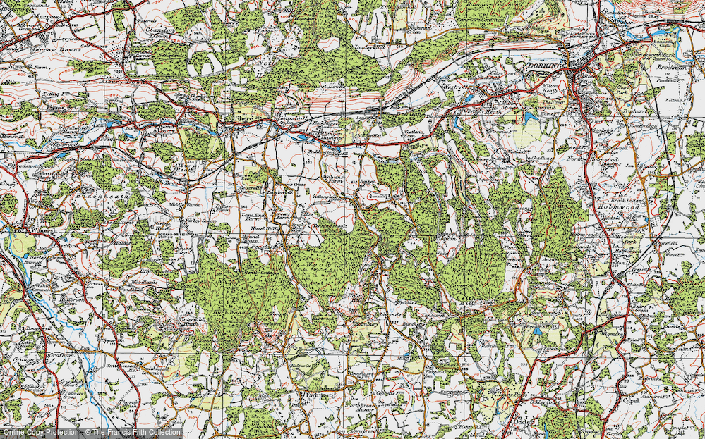 Old Map of Sutton Abinger, 1920 in 1920