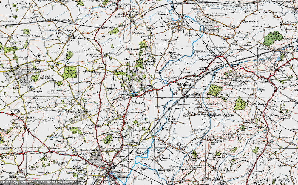 Old Map of Sutton Benger, 1919 in 1919