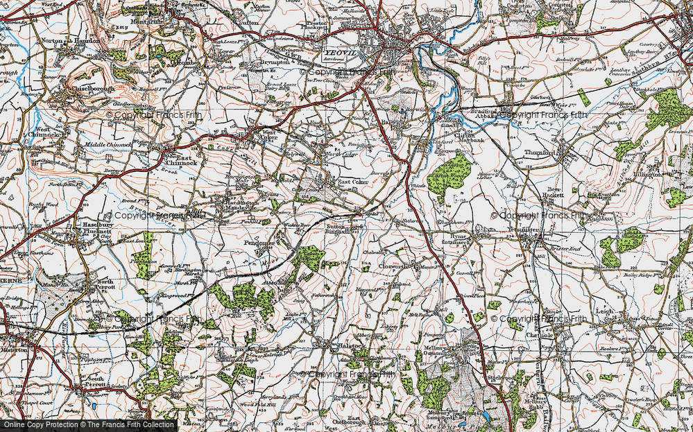 Old Map of Sutton Bingham, 1919 in 1919