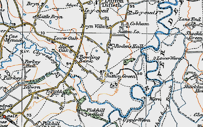 Old map of Sutton Green in 1921