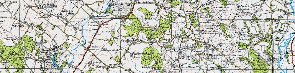Old map of Sutton Holms in 1919
