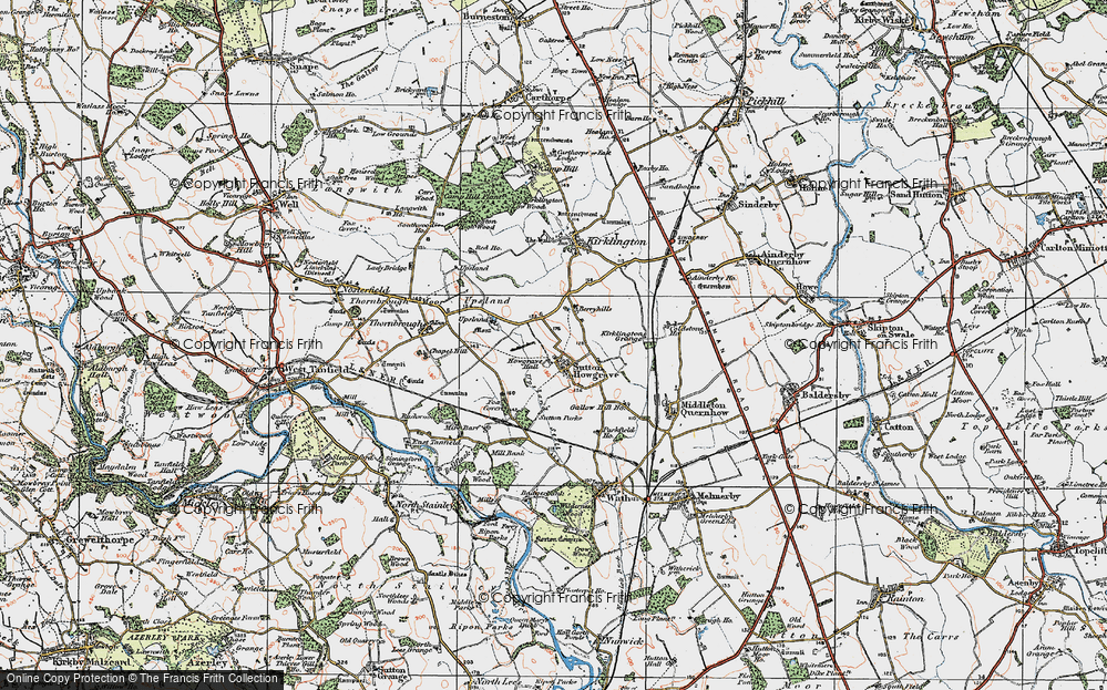 Old Map of Sutton Howgrave, 1925 in 1925