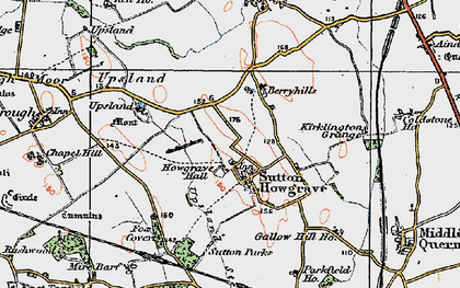 Old map of Sutton Howgrave in 1925