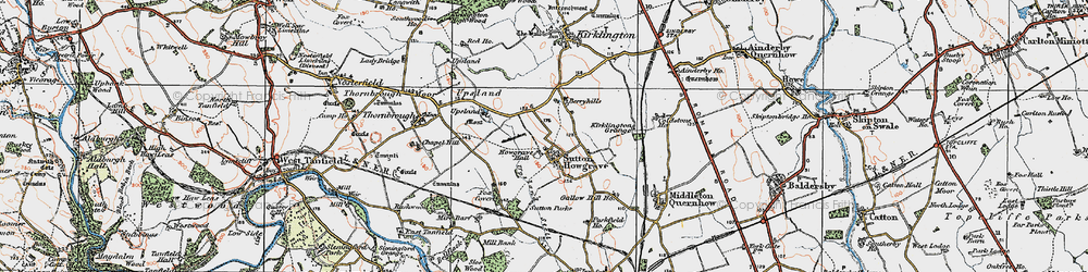 Old map of Sutton Howgrave in 1925