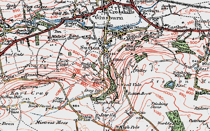 Old map of Sutton-in-Craven in 1925