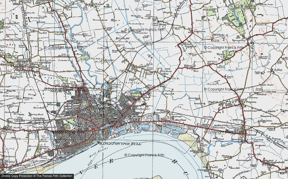 Old Map of Sutton Ings, 1924 in 1924