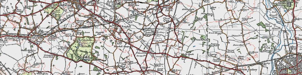 Old map of Sutton Manor in 1923