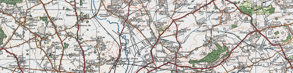 Old map of Sutton Marsh in 1920