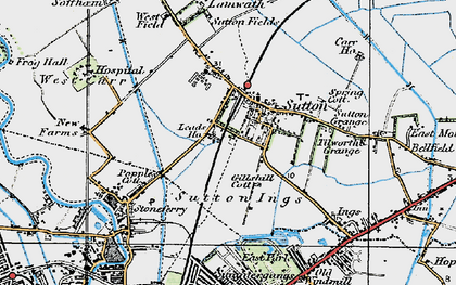 Old map of Bransholme in 1924
