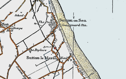 Old map of Sutton on Sea in 1923
