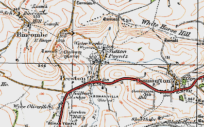 Old map of Sutton Poyntz in 1919
