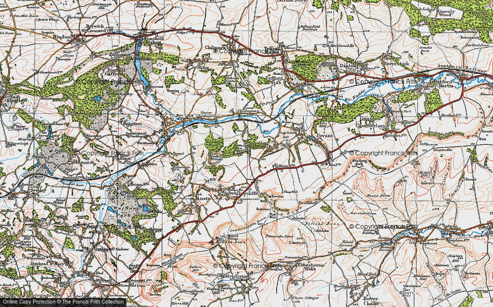 Old Map of Sutton Row, 1919 in 1919