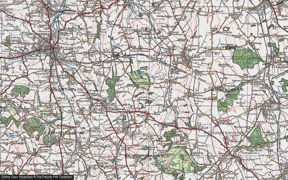 Old Map of Sutton Scarsdale, 1923 in 1923