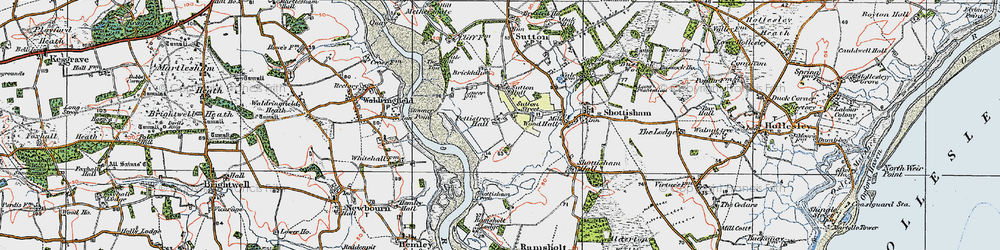 Old map of Sutton Street in 1921