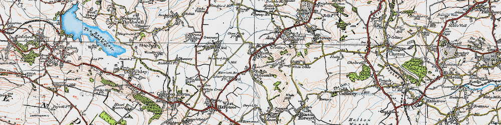 Old map of Sutton Wick in 1919