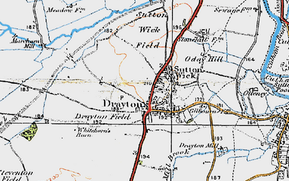 Old map of Sutton Wick in 1919