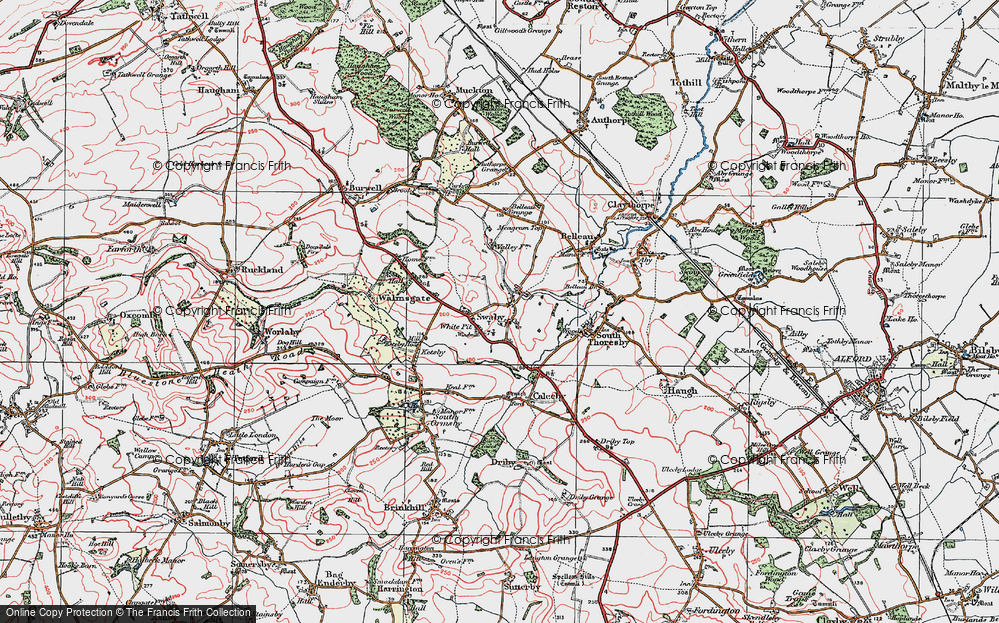 Old Map of Swaby, 1923 in 1923
