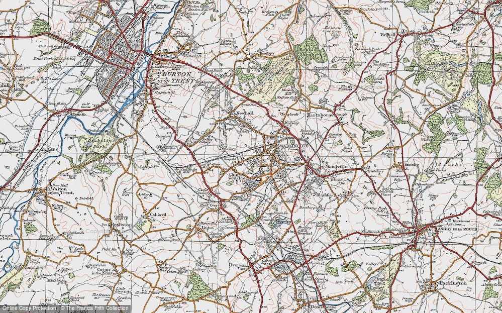 Old Map of Swadlincote, 1921 in 1921