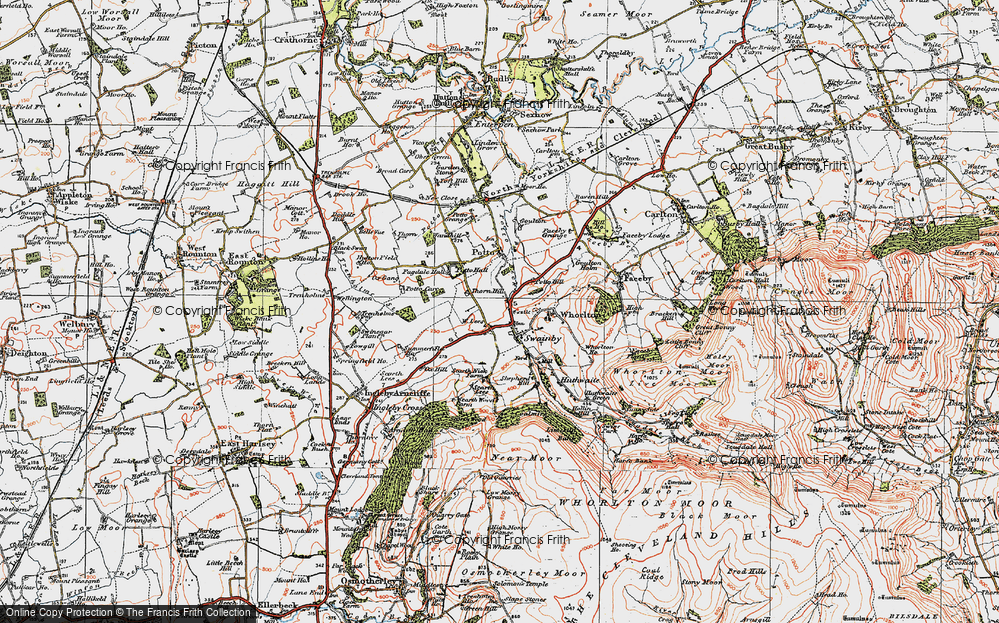 Old Map of Swainby, 1925 in 1925