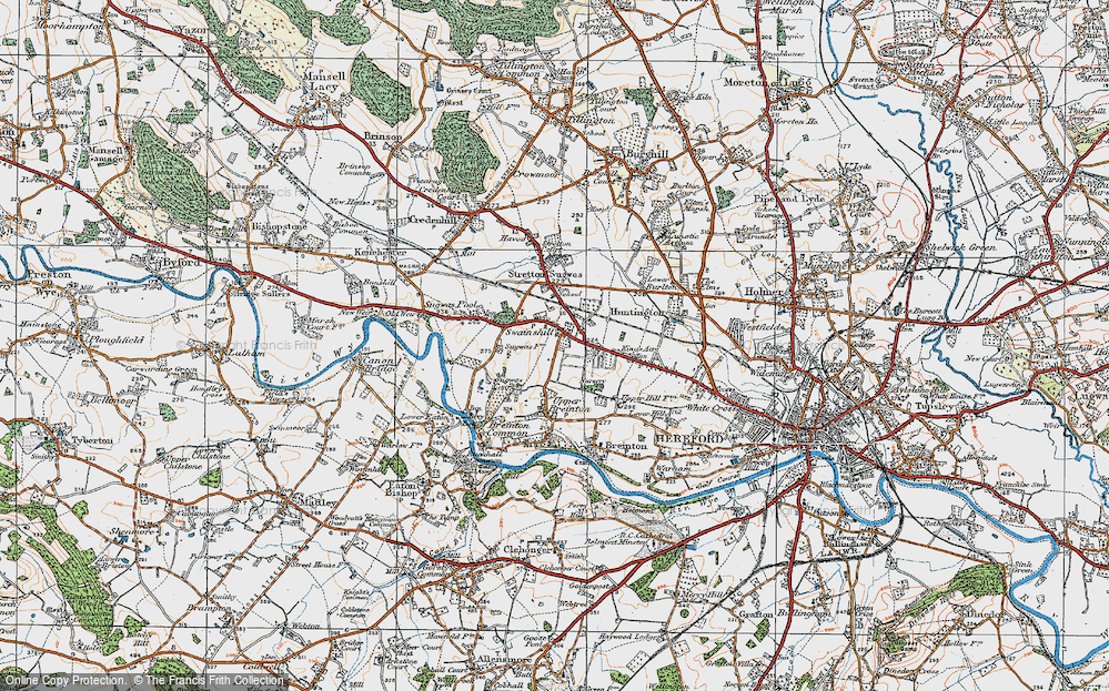 Old Map of Swainshill, 1920 in 1920