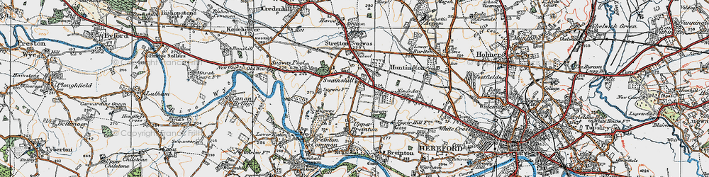Old map of Swainshill in 1920