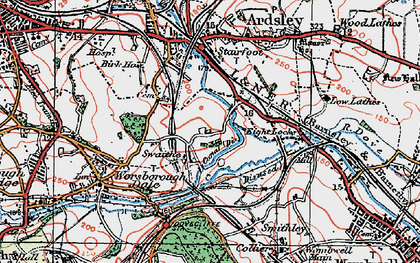 Old map of Swaithe in 1924